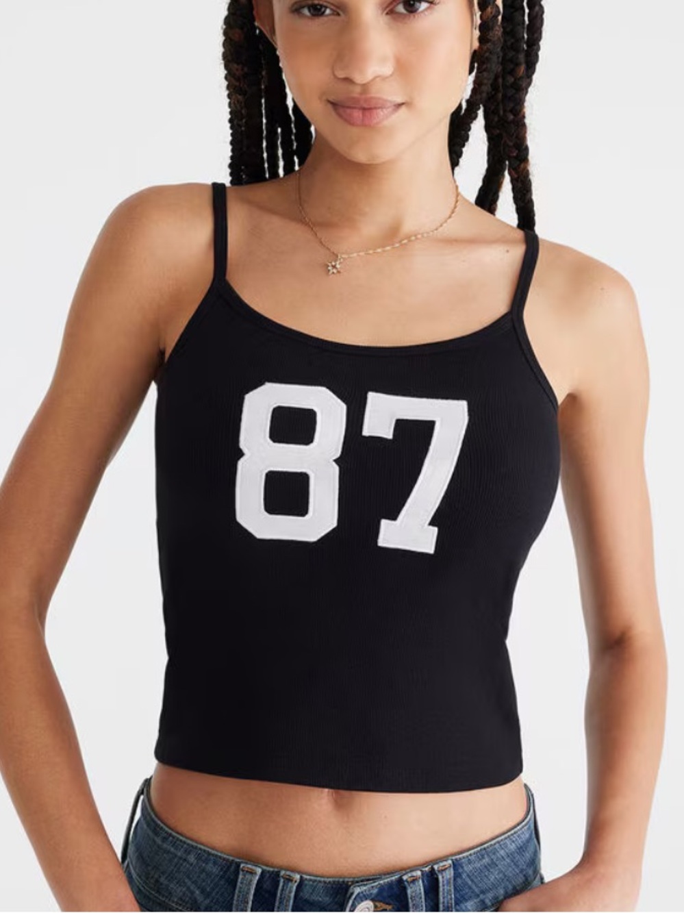 Aeropostale Seriously Soft 87 Ribbed Graphic Tank